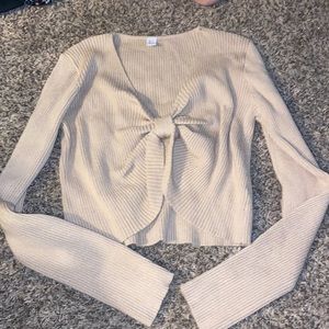 Long Sleeve Beige Shirt